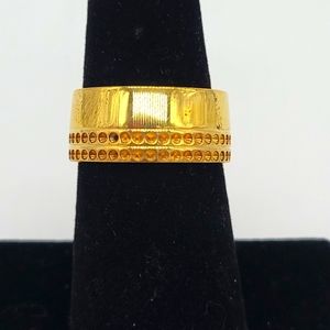 Vita Fede 24K Gold-Plated Band Ring  New